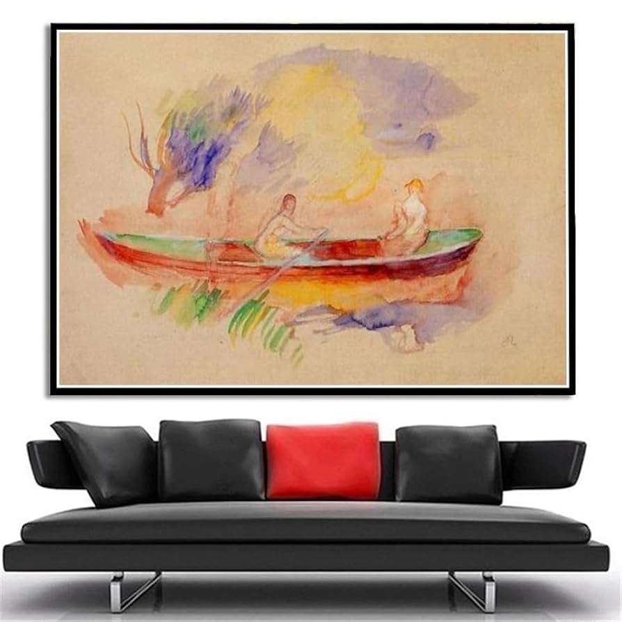 エドワード・カキュエル、An afternoon boating、希少画集より Amazon | HOSTEESSCHOICE ヴィンテージアートポストカード 30枚
